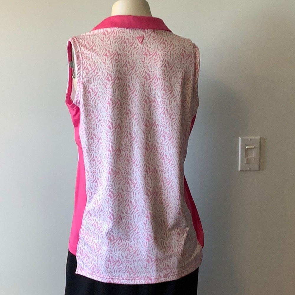 Levelwear Pink and White Sleeveless Top, size L - FTTS